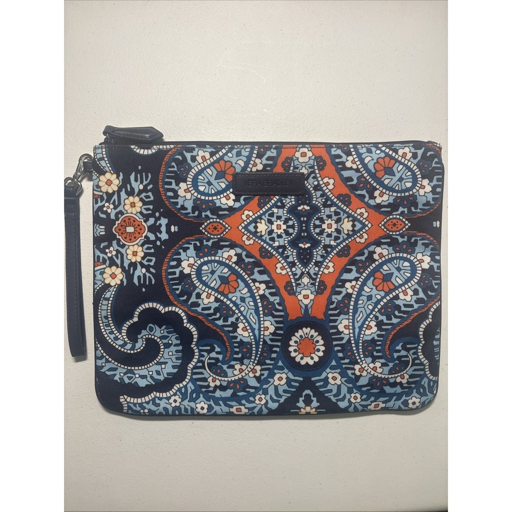 Vera Bradley Marrakesh Retired Print Canvas XL Clutch Travel Pouch Wristlet - Picture 1 of 7